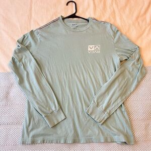 RVCA Men's Seafoam Green Long Sleeve Shirt